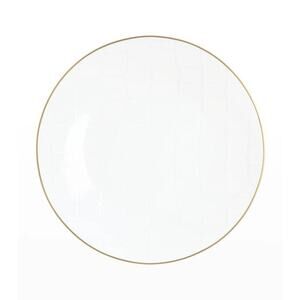 Domenico Vacca by Prouna Alligator Print 24K Gold Rim Dinner Plate 11" inch New
